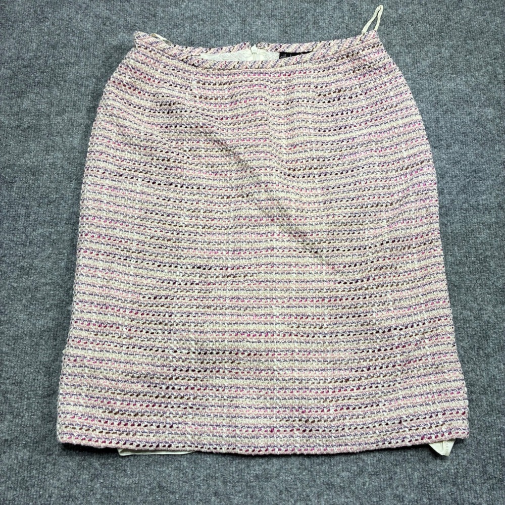 Kasper Tweed Skirt Suit Womens 10 Pink Purple Open Jacket Career Wear - Picture 5 of 13